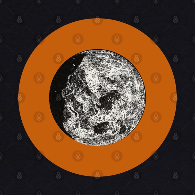 Halloween Moon, Signs and Symbol, Portents, Omens, and Fortunes - Pumpkin Orange and Black Variation by SwagOMart